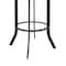Armen Living Pharaoh Swivel 30" Black Powder Coated and Black Faux Leather Metal Bar Stool 721535743322 - alternate 2